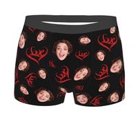 Mens Boxers with Face on Personalised, Personalised Boxers for Men Photo Custom Funny Boxer Briefs with Picture for Valentine's Day Christmas Day (UK, Alpha, L, Regular, Regular, 1-bronze)
