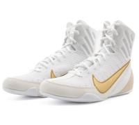 MENS BOXING BOOTS NIKE MACHOMAI 3 RING SHOES HF7333-100 WHITE/GOLD