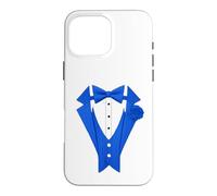 Mens Boys blue Novelty Tuxedo Costume Funny Suit Print Case for iPhone 16 Pro Max