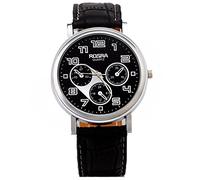 Mens Boys Business Office Work Spare Birthday Smart Gift Present Silver Watch Black Face - Perfect for Bargain Anniversary, Sale, Xmas or Love - UK Seller