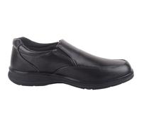 Mens Boys Faux Leather Easy Slip On Smart Formal School Work Shoes ABSOLUTE FOOTWEAR Black 10