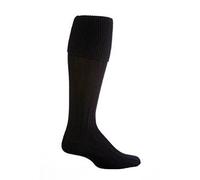 Mens Boys Girls Long Peter Shilton Plain Football Rugby Hockey Socks 5 Colours (4-6 uk - 37-39 eur, Black)