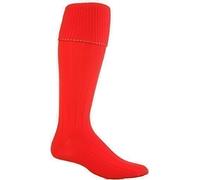 Mens Boys Girls Long Peter Shilton Plain Football Rugby Hockey Socks 5 Colours (6-11 uk - 39-45 Eur, Red)