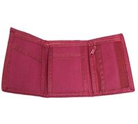MENS BOYS LADIES QUALITY TRIFOLD CANVAS SPORTS WALLET CREDIT CARD HOLDER (RED)
