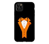 Mens Boys Orange Novelty Tuxedo Costume Funny Suit Print Case for iPhone 11 Pro Max