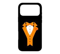Mens Boys Orange Novelty Tuxedo Costume Funny Suit Print Case for iPhone 17 Pro Max