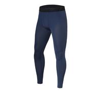 PowerLayer Men's Running Workout Thermal Compression Base Layer Leggings Tights - Navy Eclipse, XL