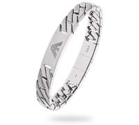 Emporio Armani Bracelet for Men Heritage, 18.50 cm +/-1.00 cm Silver Stainless Steel Bracelet, EGS2435040