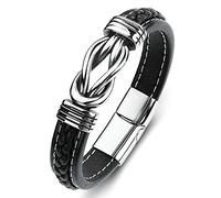 Men's Bracelet Charms, Surfer Bracelets Knot Bangle Men's Bracelet Stainless Steel with Magnetic Clasp