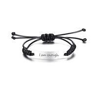 Mens Bracelet Friendship Inspirational Gifts - Handmade Braided Rope Bangle Engraved with Motivational Quote for Men Women Teens, Adjustable BFF Bracelets Present for Christmas Birthday Graduation