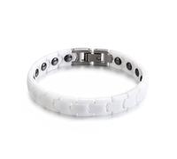 Men's Bracelet Stainless Steel Blackstone Magnetic Link Bangle Hip Hop Rapper Fashion Jewellery Gift for Couples Husband Boyfriend