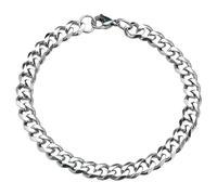 Men's Bracelets 8/10 MM Thick Cuban Chain Bracelet for Men 20 CM Stainless Steel Chain Men Cuban Chain for Boys, Jewellery Gifts Fashion Retro Six-sided Flat Bracelet (8MM)