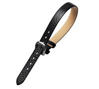 Mens Bracelets Leather, Genuine Leather Bracelet Adjustable Handmade Wristband With Buckle Punk Stackable Wrist Belt Charming Cowhide Jewelry For Women Teen Girls Black(Silver Buckle) Wide 1