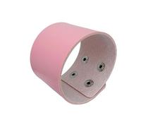 Mens Bracelets Leather,Punk Leather Cuff Bracelets for Men Women Retro Vintage Wide Gauntlet Cuff Bangle Unisex with Snap Gothic Rock Biker Adjustable Wristbands Black Pink