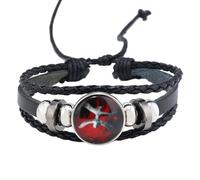 Mens Bracelets Leather,Zodiac Signs Spirit Bracelet Adjustable Constellation Leather Bracelet Multilayer Braided Rope Manifestation Jewellery Fathers Day Gift For Him Dad Pisces