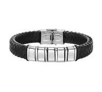 Mens Bracelets Personalised Dad Gift -Father's Day Daddy Men Leather Bracelet with Kids Name Braided Bracelet for Grandad Presents Birthday Thanksgiving Day Gifts from Daughter Son (Black#2-6 Bead)