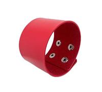 Men's Bracelets,Wide Leather Bracelet Unisex Retro Steam-Punk Cuff Bangle Wrap Gothic Rock Biker Adjustable Wristbands Wide Jewelry Gift for Boys Men Father Red