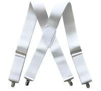 Mens Braces, Mens Suspenders with Strong Metal Clips Black Suspenders, Wide Heavy Duty Suspenders, Adjustable Elastic Suspenders Trousers Braces, One Size for Men Women Business Wedding Casual