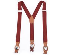 Men's Braces Y-Back 1.4 inch Clips Or Button End Elastic Adjustable With Box Multicolor(Red)