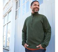 Mens Bracken Half Zip Fleece Khaki, Khaki XL