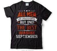 Men's Brand Clothes Summer O-Neck Top Born in September Birthday Gift Tee Shirts Streetwear Black T-Shirts Black XXL