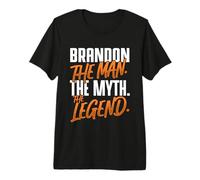 Mens Brandon Personalized Name The Man The Myth The Legend Premium T-Shirt