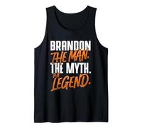 Mens Brandon Personalized Name The Man The Myth The Legend Tank Top