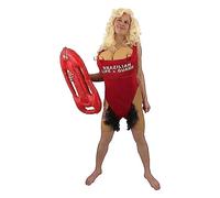 Mens Brazilian Babs Lifeguard Funny Costumes - TV Show Eighties Retro Novelty Fancy Dress for Stag Parties - 4 Costumes