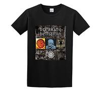 Men's Breaking Benjamin Natural Life by Breaking Benjamin Men's T Shirt Fashion Casual Cool Tee Shirts Black M