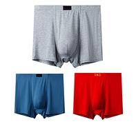 Men's Breathable Cotton Underwear 3pcs/lots Large Size High Waist Panties Cotton Underpants Man Boxer Men Shorts 8XL 10XL For Men Underwear (Color : ZFX-Z31, Size : 10XL 140-170KG)