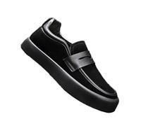 Mens Breathable Driving Moccasins Korean Style Fashion Casual Shoes Fall Arrivals Trendy Slip On Loafers for Young Men(Black,7)