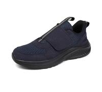Men's Breathable Mesh Sports Shoes, Senior Trainers, without Laces, Straps, Walking Trainers, Trainers, Running Shoes, Thick Sole with Back Pulls, for Jogging, Fitness, Leisure and Daily Use, 01 Navy