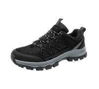 Men's Breathable Mountain Shoes, Outdoor Trekking Shoes, Hiking Boots, Wear Resistant and Slip Resistant Breathable Lightweight Climbing Boots, Black, 8.5 UK