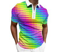 Men's Breathable Polo Shirts Summer Short Sleeve Wicking Quick Dry Casual Work Golf Tops with Pocket Mens Tops Casual Smart Henley Mens Check Work Shirts Tops for Men UK Shirt (Blue, L)