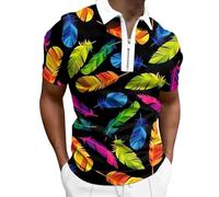 Men's Breathable Quick Dry Golf Polo Shirt Summer Outdoor Lightweight Short Sleeved Shirts Oversized Gym T Shirt Men Mens Office Shirts red Turtle Neck Tops for Men T-Shirt (Black, M)