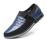 Men's Breathable Slip On Loafers with Mesh Lining, Lightweight EVA Sole Casual Walking Shoes for Office & Daily Wear(Blue,7.5 UK)