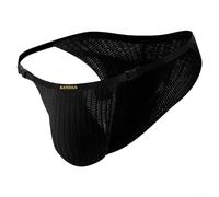 Men's Breathable Stretch Underwear Briefs Featuring Low Waist And Comfortable Penises Pouch Suitable For All Day Wear(S Black)