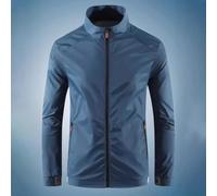 Men's Breathable Summer Jacket Waterproof Sportswear for Outdoor Sun Protection (XL Blue)