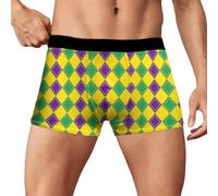 Men's Breathable Trendy Digital 3D Printed Boxer Shorts, gold, M
