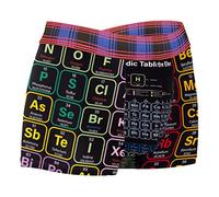 Men's Breathable Trunks Underwear Personalized Boxer Brief Educational Periodic Table of the Elements Multicolor
