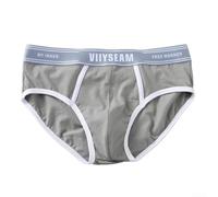 Men's Briefs Comfortable and Breathable Cotton Underwear for Active Lifestyle (XL Gray)