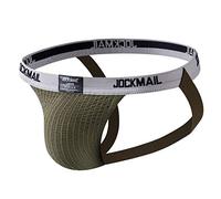 Men's Briefs Jockstrap Underwear Stretch Mesh G-Strings Mens Sexy Briefs Men Jockstrap Athletic Supporter Bikini Briefs Pouch Underwear Army Green