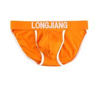 Mens Briefs Men's Underwear Briefs Low Waist Long U Bulge Pouch U Bulge Pouch Elephant Nose G-Strings Mens Sexy Underwear Elephant Nose Orange