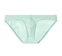 Men's Briefs Modal Cotton Low Rise Bikini Brief Soft Bulge Enhancing Underwear Breathable Lingerie Triangle Brief (Light Blue,XXL)
