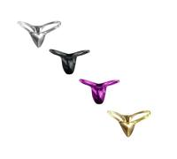 Mens Briefs Multipack 4pc Underwear Man Metallic Sparkly G String Sexy Thongs Jockstrap Y Fronts Bulge Pouch G-Strings & Thongs Beach Swimwear Nightclub Pool Party