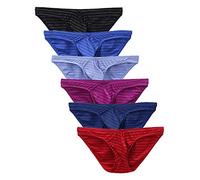 Mens Briefs Multipack Sale Clearance Silk Boxer Brief for Men Sexy G-Strings & Thongs Seamless Lingerie U Bulge Pouch Slips Low Waist Knickers Stretch Fit Tanga Running Bottoms for Bedroom