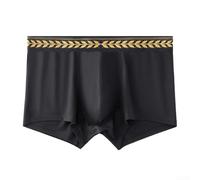 Mens Briefs, Pack, Rise U Pouch Trunks, Breathable Modal Cotton Blend Elastic Waistband, Comfortable Close-Fitting Underwear for Daily Wear(M Black)