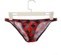 Men's Briefs, Plaid Ribbed Low Waist