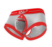 Mens Briefs Sexy Pouch Underwear Low Rise Cut Out Breathable Underpants Support Underwear for Men for Bedroom (Grey, XL)