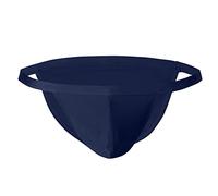 Mens Briefs Sexy Stretch Fit Thongs Low Rise Lingerie Classic Breathable Slips Bulge Pouch G String UK Hipster Tanga for The Bedroom Navy